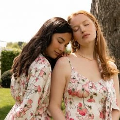 Bertioli By Thyme Silk Dress In Pink Rose Silkwear