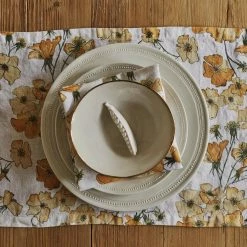 Bertioli By Thyme Table Linens Yellow Rose Placemat 7 Bertioli By Thyme Table Linens Yellow Rose Placemat