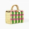 Toino Abel Green And Pink Handwoven Reed Bag 1 Toino Abel Green And Pink Handwoven Reed Bag