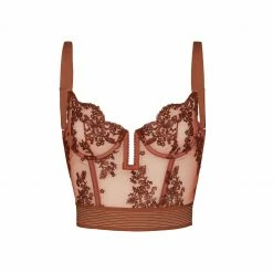 Coutille Scoop Back Bustini In Amaranth