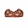 Coutille Strapless Balconette Clam Bra In Amaranth
