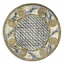 Colombia Collective Sandra Woven Palm Placemat - Midnight Blue Placemats
