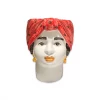 Bettina Ceramica Large Woman Head Vase-Red Ceramics