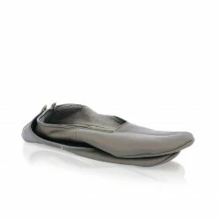 Thyme Leather Slippers In Olive