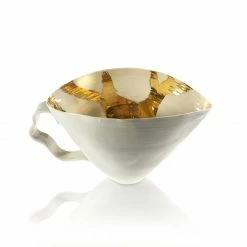 Thyme Ceramics Ceramic Jug With Gold Centre 9 Thyme Ceramics Ceramic Jug With Gold Centre