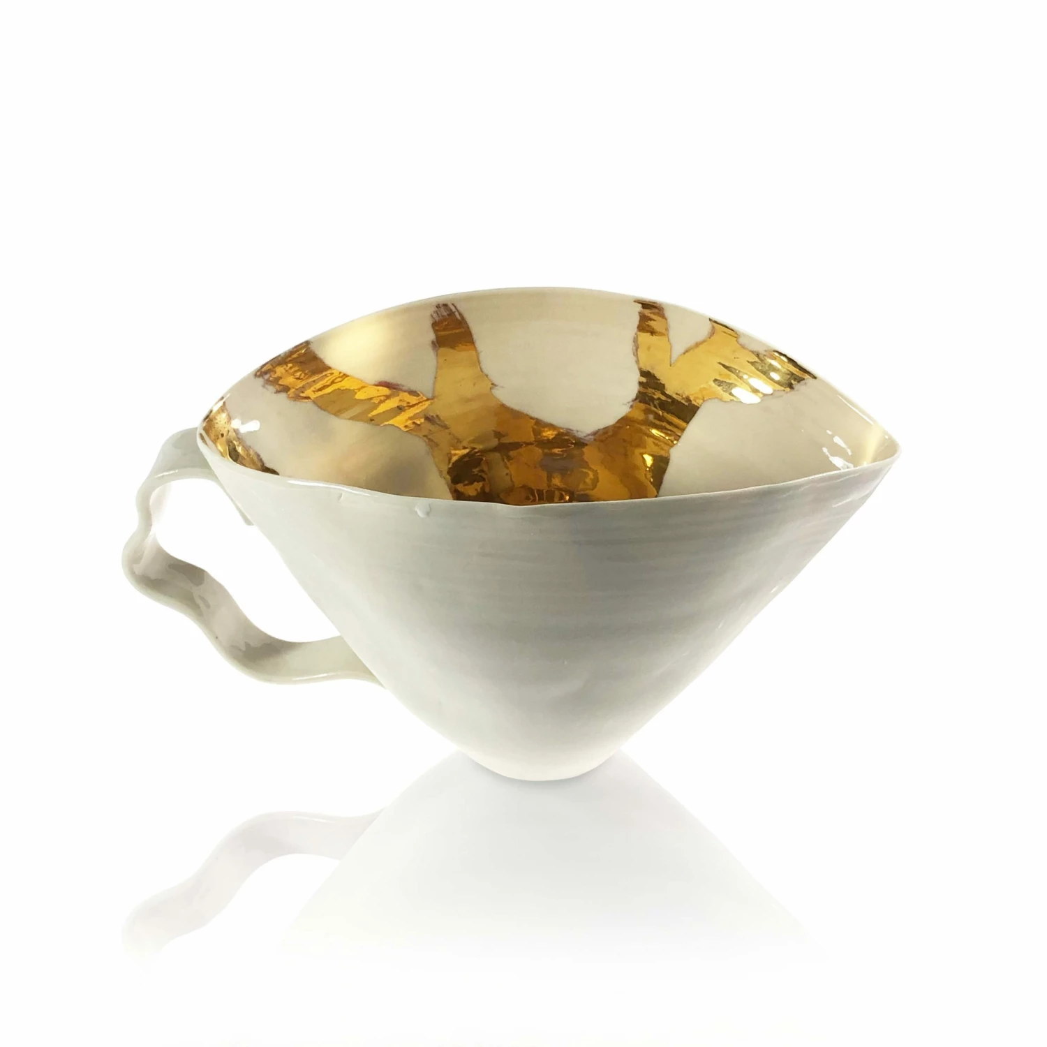 Thyme Ceramics Ceramic Jug With Gold Centre 6 Thyme Ceramics Ceramic Jug With Gold Centre