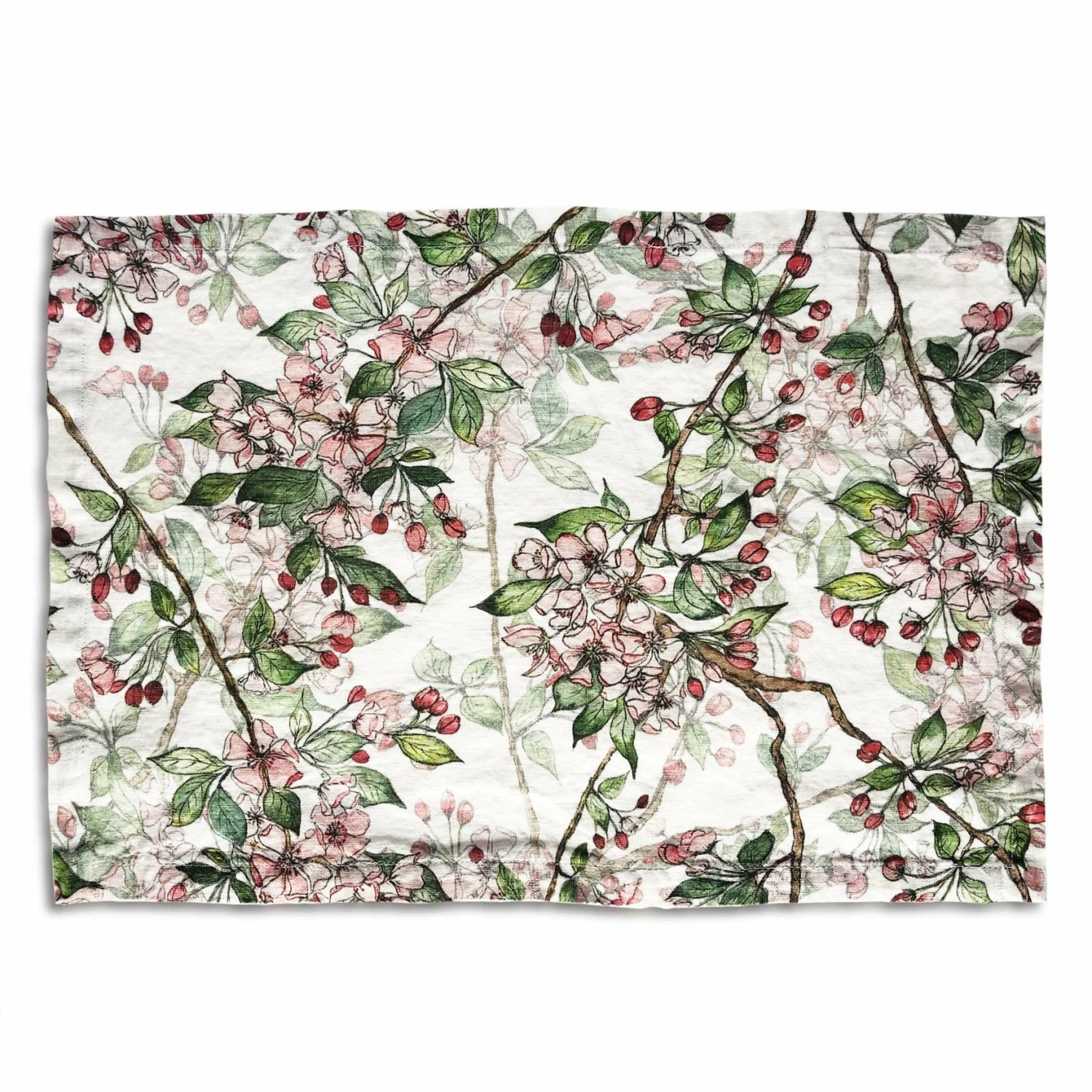 Bertioli By Thyme Cherry Blossom Linen Placemat 3 Bertioli By Thyme Cherry Blossom Linen Placemat