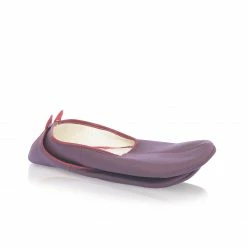 Thyme Leather Slippers In Burgandy
