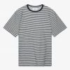 Wax London Stripe T-shirt - Navy/Ecru Menswear