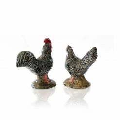 Quail Sussex Hen & Cockerel Salt & Pepper Shakers Ceramics