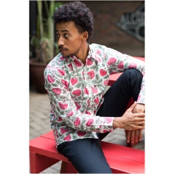 Wild Rose Menswear Block Printed Shirt-Kibobakasi 8 Wild Rose Menswear Block Printed Shirt-Kibobakasi