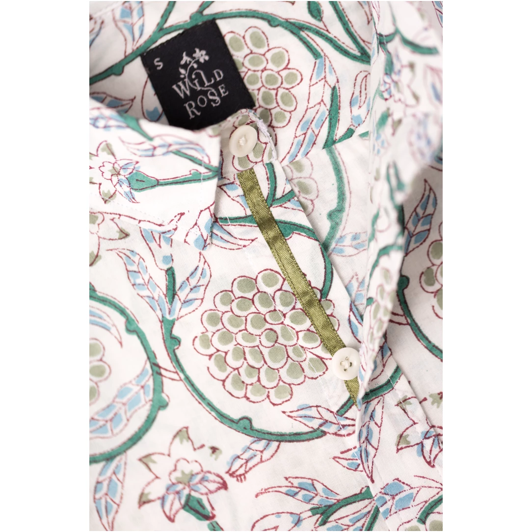 Wild Rose Block Printed Shirt-Zabibu Menswear 5 Wild Rose Block Printed Shirt-Zabibu Menswear