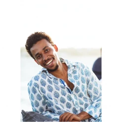 Wild Rose Menswear Block Printed Shirt-Ol-Tarakwa