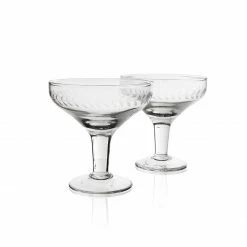 Grand Illusions Drinkware Etched Champagne Coupe