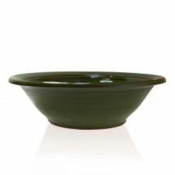 Thyme Ceramics Farmhouse Bowl With Text In Green