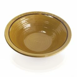 Thyme Ceramics Farmhouse Bowl With Text In Honey