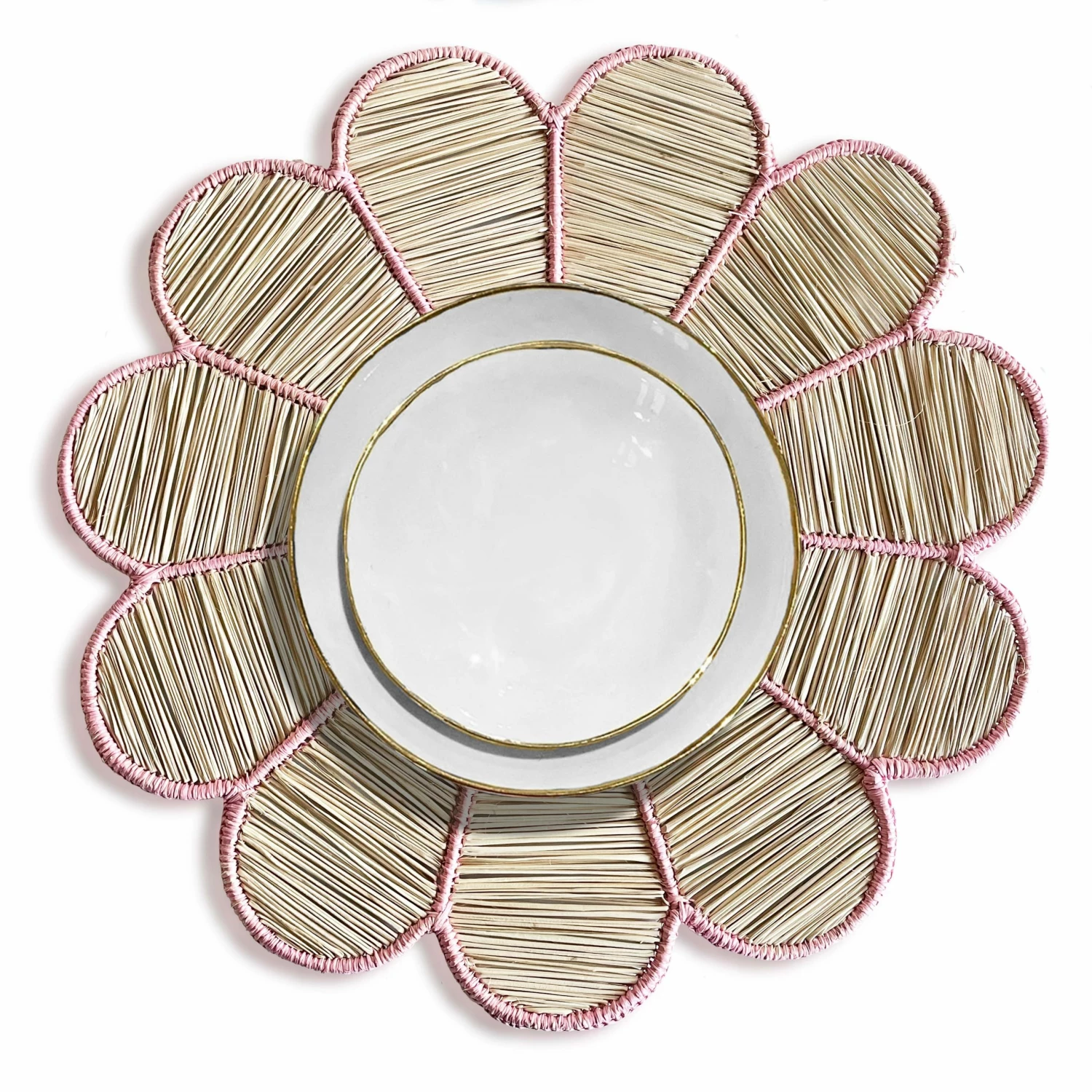 Colombia Collective Conchita Woven Placemat - Rose Pink Placemats 4 Colombia Collective Conchita Woven Placemat - Rose Pink Placemats