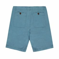 Love Brand Linen Shorts In French Blue