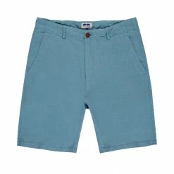 Love Brand Linen Shorts In French Blue