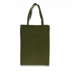 Bertioli By Thyme Embroidered Book Bag In Dark Green Bags & Baskets