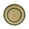 Mmaa Social Placemats Green & Natural Hand Woven Straw Placemat