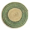 Mmaa Social Multi Green Ring Hand Woven Straw Placemat Placemats