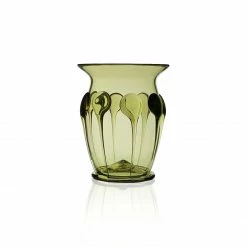 Thyme Dot Vase In Green Glassware