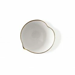 Thyme Ceramics Heart Bowl With Gold Rim