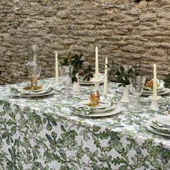 Bertioli By Thyme Oak Leaf Linen Table Cloth Table Linens