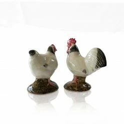 Quail Sussex Hen & Cockerel Salt & Pepper Shakers Ceramics
