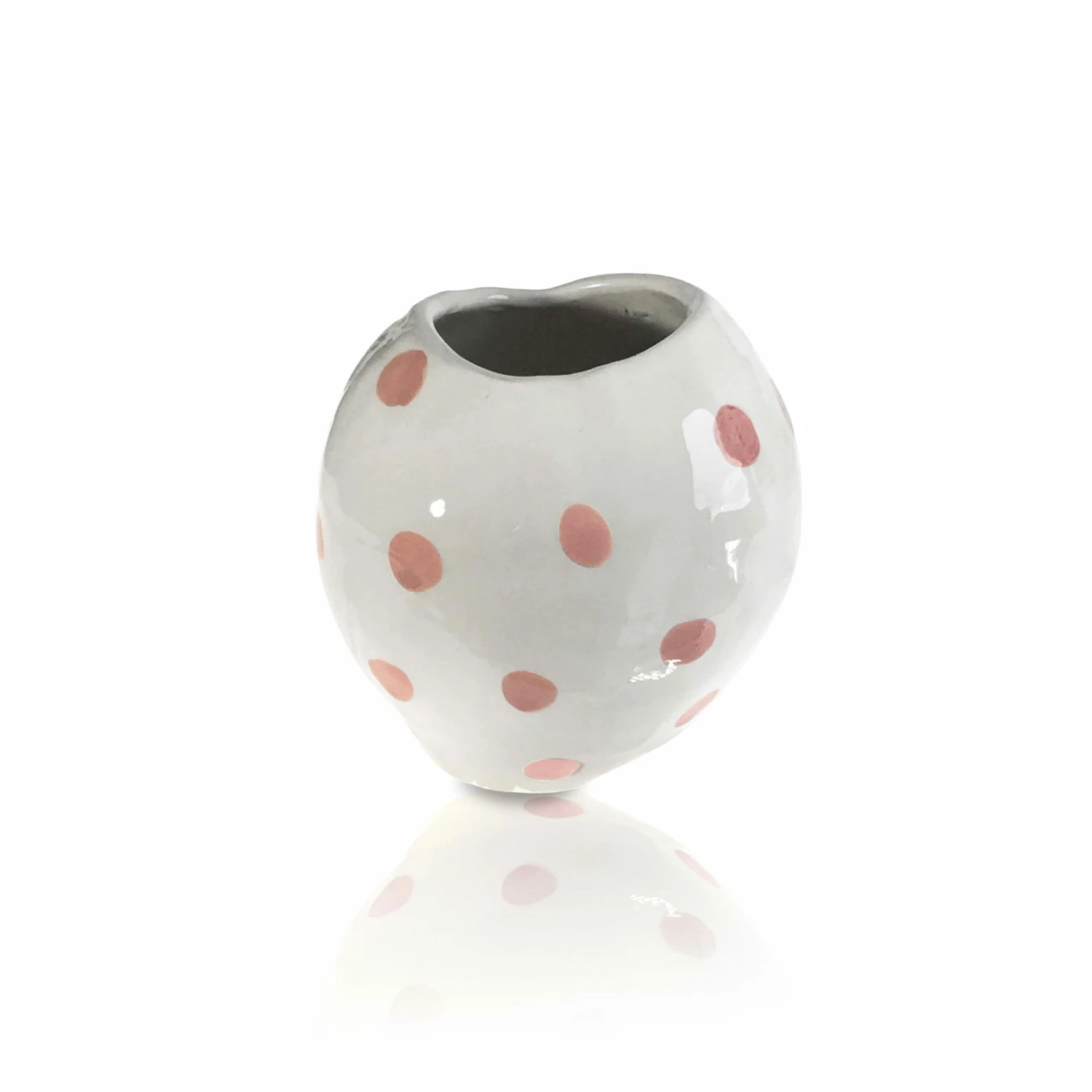 Lomito Vases Vase With Pink Dots 4 Lomito Vases Vase With Pink Dots
