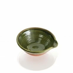 Thyme Small Lipped Farmhouse Bowl In Green Ceramics