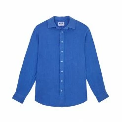 Love Brand Abaco Linen Shirt - Marjorelle Blue Menswear