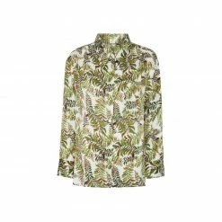 Bertioli By Thyme Silkwear Silk Shirt In Fern With Stripe