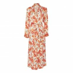 Bertioli By Thyme Silkwear Silk Robe In Wild Rose