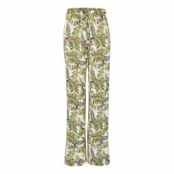Bertioli By Thyme Silkwear Silk Trousers In Fern With Stripe