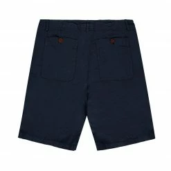 Love Brand Linen Shorts In Navy