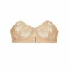 Coutille Strapless Balconette Clam Bra In Oat Accessories
