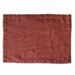 Bertioli By Thyme Orange Rust Linen Placemat