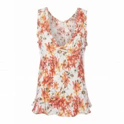 Bertioli By Thyme Silkwear Silk Camisole Top In Wild Rose