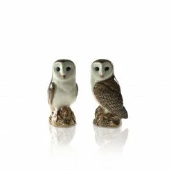 Quail Barn Owl Salt & Pepper Shakers Ceramics