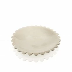 KCHossack Daisy Pedestal Bowl Low - White