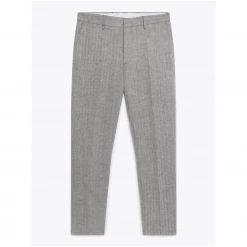Wax London Alp Smart Trouser - Herringbone Menswear
