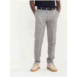 Wax London Alp Smart Trouser - Herringbone Menswear