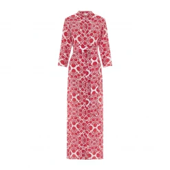 Valle & Vik The Long Flirt Shirt Dress In Ville Blomst Pink Womenswear