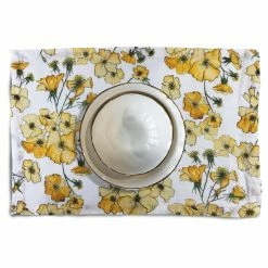 Bertioli By Thyme Table Linens Yellow Rose Placemat