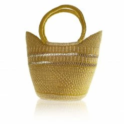 Mmaa Social Sandra Market Basket In Yellow Window Bags & Baskets