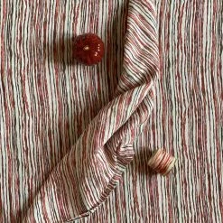 Deborah Brett Hand Painted Red Stem Stripe Napkin Ring 10 Deborah Brett Hand Painted Red Stem Stripe Napkin Ring