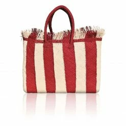 Colombia Collective Narino Woven Tote In Scarlett Stripe