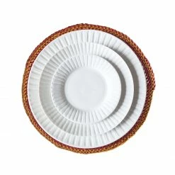 Mmaa Social Pink/Orange & Neutral Hand Woven Straw Placemat Placemats